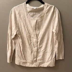 GAP Women's Light Beige Cardigan Sweater